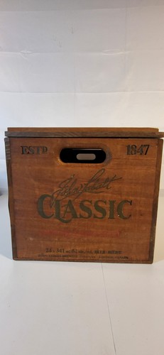 Vintage John Labatt Classic Wooden Beer Crate with Hinged Lid Good Condition - Picture 8 of 15