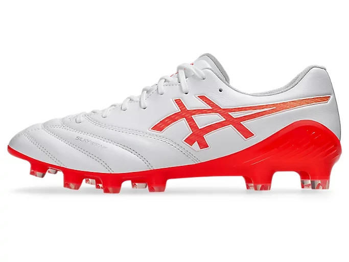ASICS Soccer Cleats DS LIGHT X-FLY 6 White/Flash Red