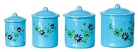 Puppenhaus Blau Kanister Set Fleur Miniatur 1:12 KüChenzubehöR
