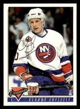 1993 Topps Premier Hockey #328 Claude Loiselle Signed Autograph (no COA)