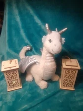 Used Webkinz Ice Dragon HM396 Plush. No Tag, No Code. Pre-loved!