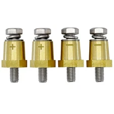 M8 Thread Brass Battery Terminal Charging Posts, Battery Post Adapter (+/-) w...