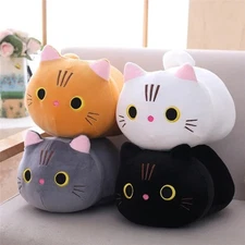 4Pcs 20cm Kawaii Cat Plush Pillow Soft Stuffed Animal Doll Sofa Cushion Gift Toy