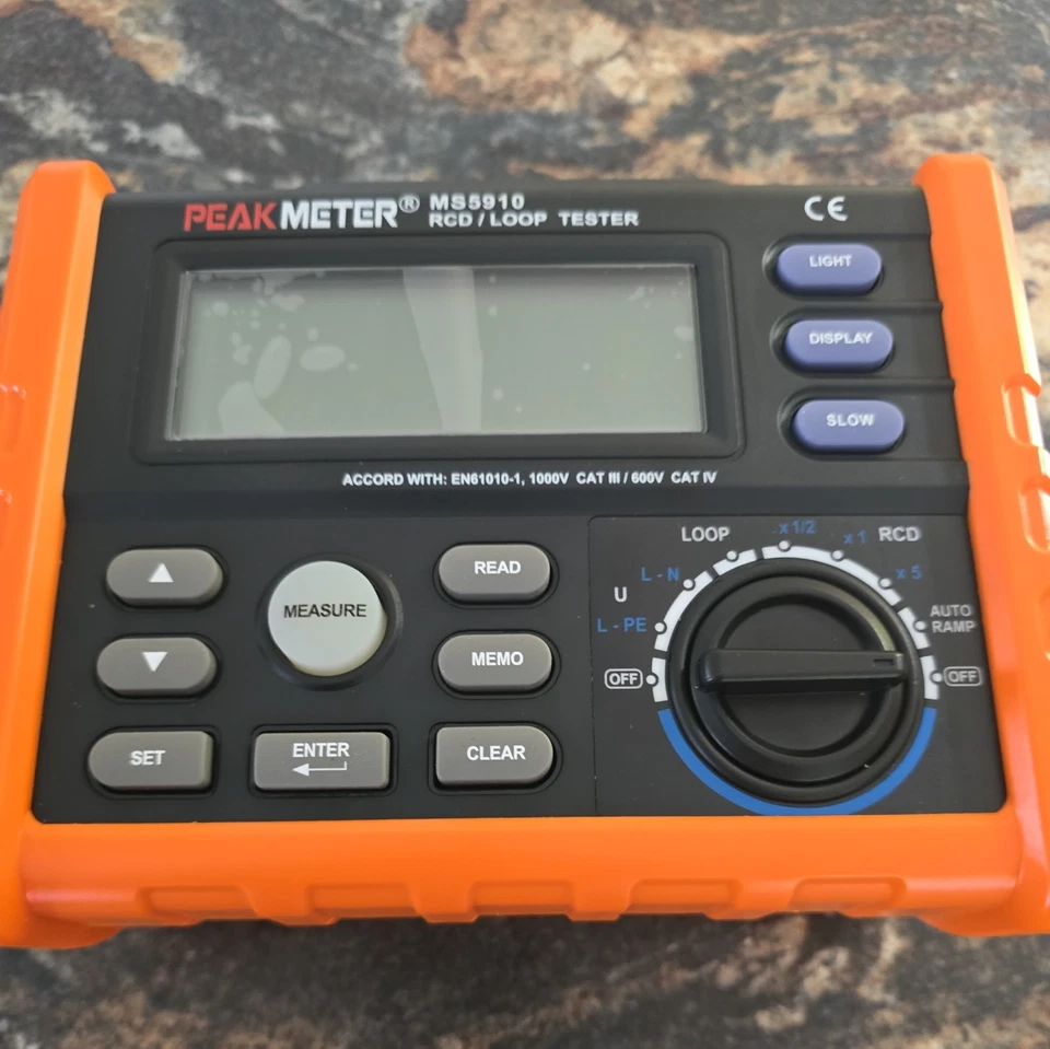 PEAK METER RCD Tester MS5910  Digital RCD Loop Resistance Tester | Multifunction - Image 2 of 4