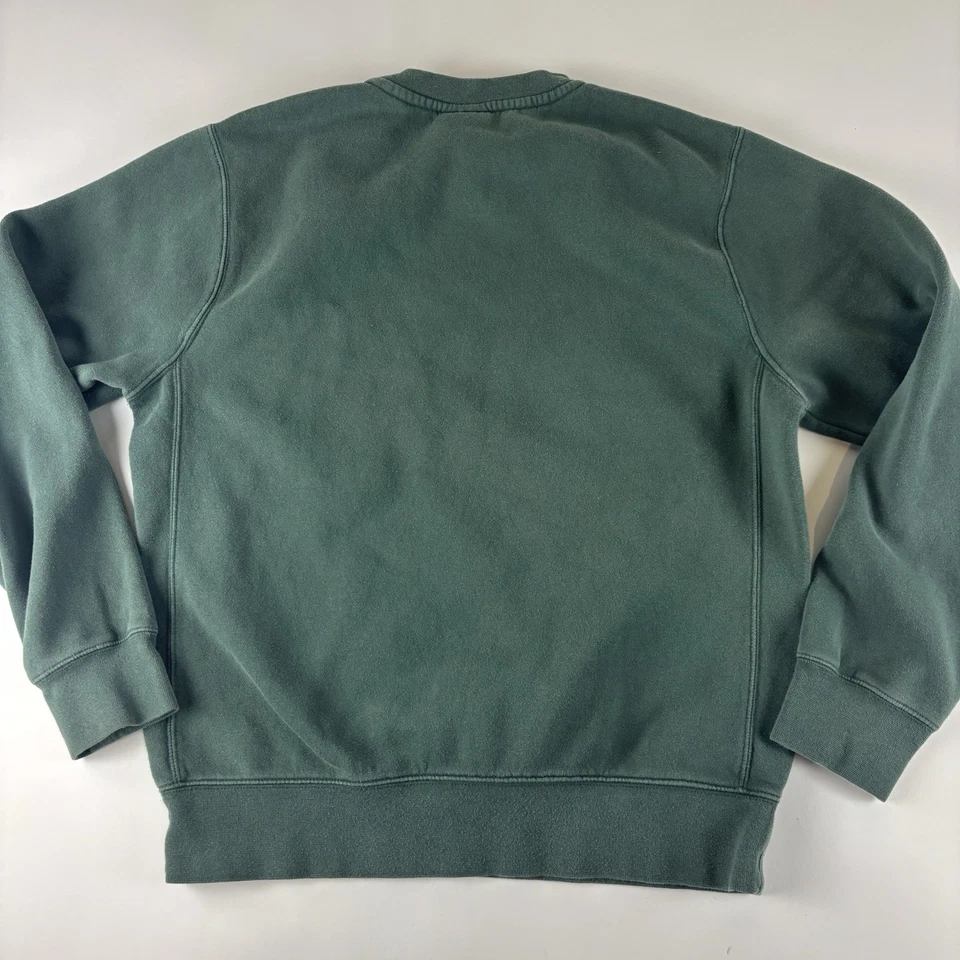 Nike Sportswear Sweatshirt Mens Small Green Swoosh Fleece Pullover Crewneck - Image 3 of 4