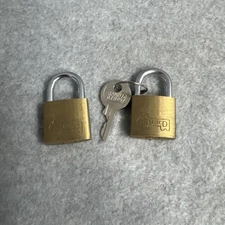 Lot of 2 Guard Security Mini Luggage Padlock Lock with 1 key