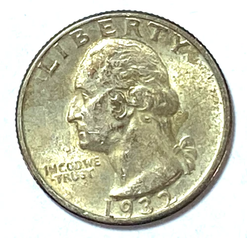 1932 D 25c Washington Silver Quarter Dollar AU Denver