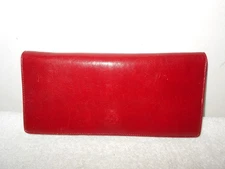 HOBO INTERNATIONAL CANDY APPLE RED LEATHER 10X4.75 WALLET EVENING CLUTCH