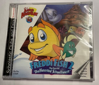 Vintage 1996 Freddi Fish 2: The Case Of The Haunted Schoolhouse, PC CD-ROM NEW!