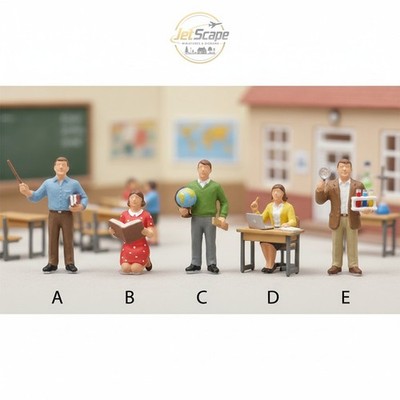 1:64 1:87 Scale Teacher Miniature Figure for Educational and School Dioramas