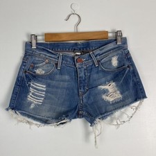 Armani Exchange AX Womens Frayed Cutoff Hot Shorts Size 9 Measured /2 Tag GUC