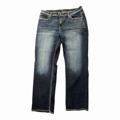 BKE Men s Dark Wash Straight Leg Stretch Denim Jeans Regular Fit