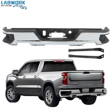 Chrome Rear Bumper Assembly For Chevy Silverado GMC Sierra 1500 2019-2023 2022