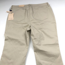 NYDJ Lift Tuck Sheri Slim NEW 14 Fits 36W 28L High Rise Denim Jeans Beige