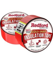 Redford Supply 2-Pack 2"x14ft Outdoor Pipe Insulation Foam Wrap Freeze Protectio