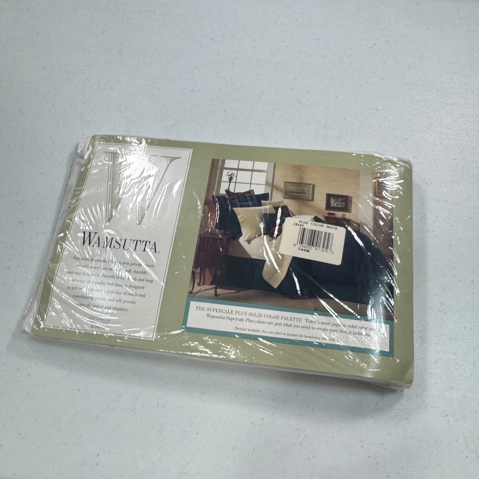 wamsutta twin fitted sheet cotton blend solid white usa supercale - Image 4 of 4