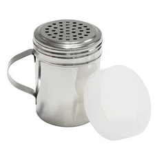 Chef Craft Stainless Steel Coarse Dredge Shaker with Large Holes and Lid