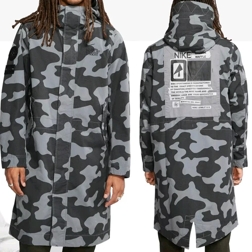 Manteau Nike Sportswear XL Fishtail Tec parka Oregon Waffle camouflage urbain déchirure
