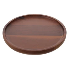 Wood Round Tray: 6 Inches Wooden Decorative Serving Coffee Table Tray - Counter