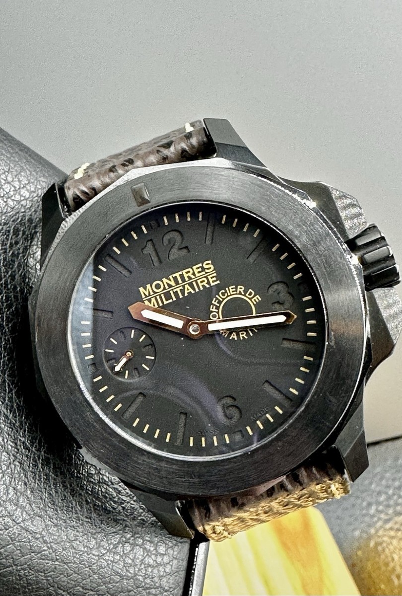 Montres Militaire Officier De Marine Black Stealth Limited Edition