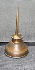 Vintage Sewing Machine Copper Or Brass Thumb Pump Oil Can Small  Oiler 3 1/2”