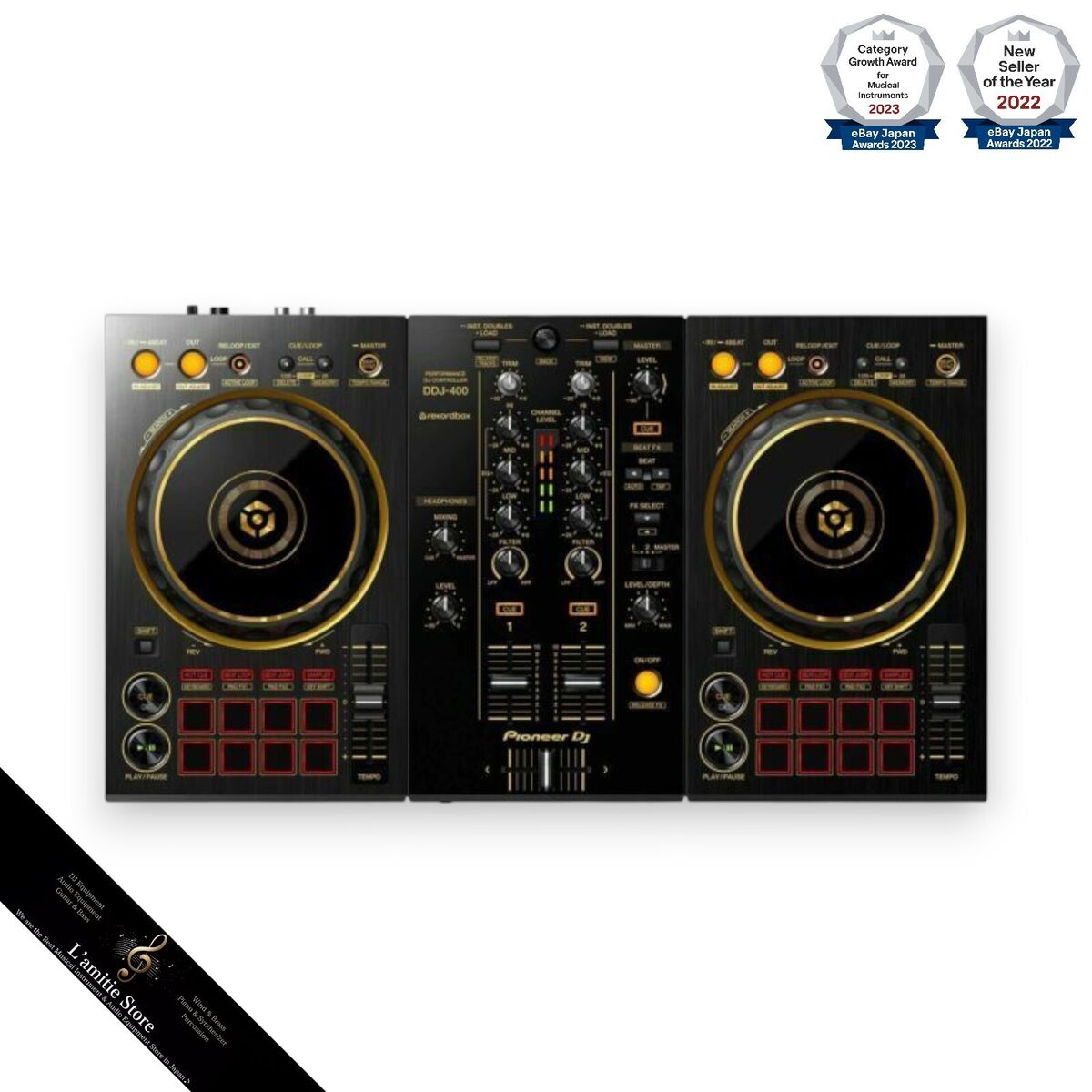 Pioneer DDJ-400 Limited Gold 2-Channel DJ Controller 2ch Pioneer DDJ-400 Limited Gold 2-Channel DJ Controller 2ch
