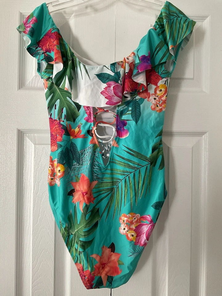 La Blanca Wild Tropic One-Piece Swimsuit, Size 10 - Image 2 of 2