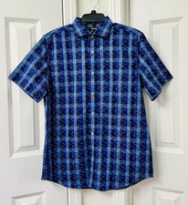 Murano Men's Short-Sleeve Printed Woven Shirt, Size-L