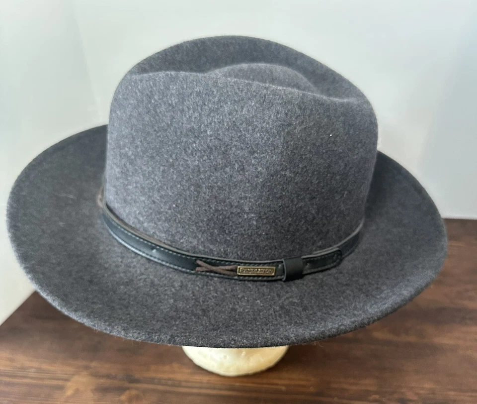 Pendleton Mens 100% Wool Outback Hat Charcoal Gray Rugged Outdoor Cold Weather M - Image 2 of 4