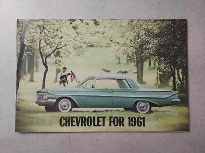 vintage 1961 Chevrolet Models Impala Bel Air Nomad Biscayne Car Brochure 7''x10''