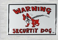 decorative reproductions warning security dog tin metal sign