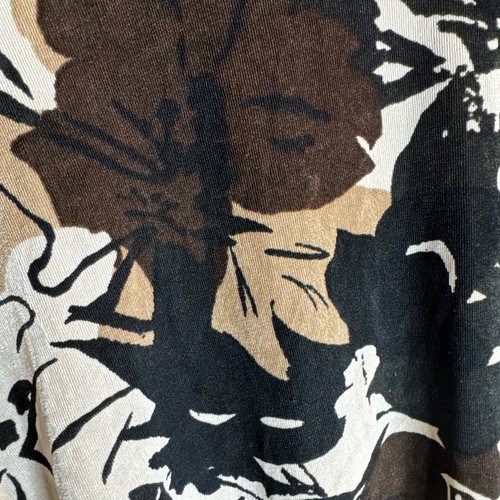 Chico’s Additions Fall Brown Tonal Floral Knit Top, V-Neck, Long Sleeves, Large - Picture 3 of 10