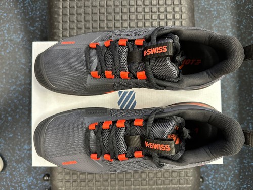 K-SWISS MEN'S ULTRASHOT 3 TENNIS SHOE (ASPHAULT/ORANGE) SIZE 11 MEN - BRAND NEW! - Picture 2 of 7