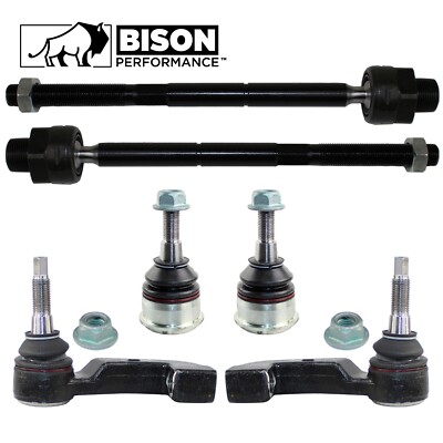 Bison Performance 6pc Front Tie Rod End & Lower Ball Joint Kit For Liberty 02-05
