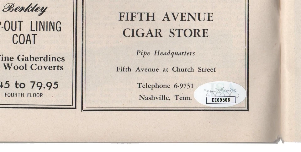 Henry "Red" Sanders Signed 1948 Vanderbilt v Georgia Tech Football Program JSA - Image 4 of 4