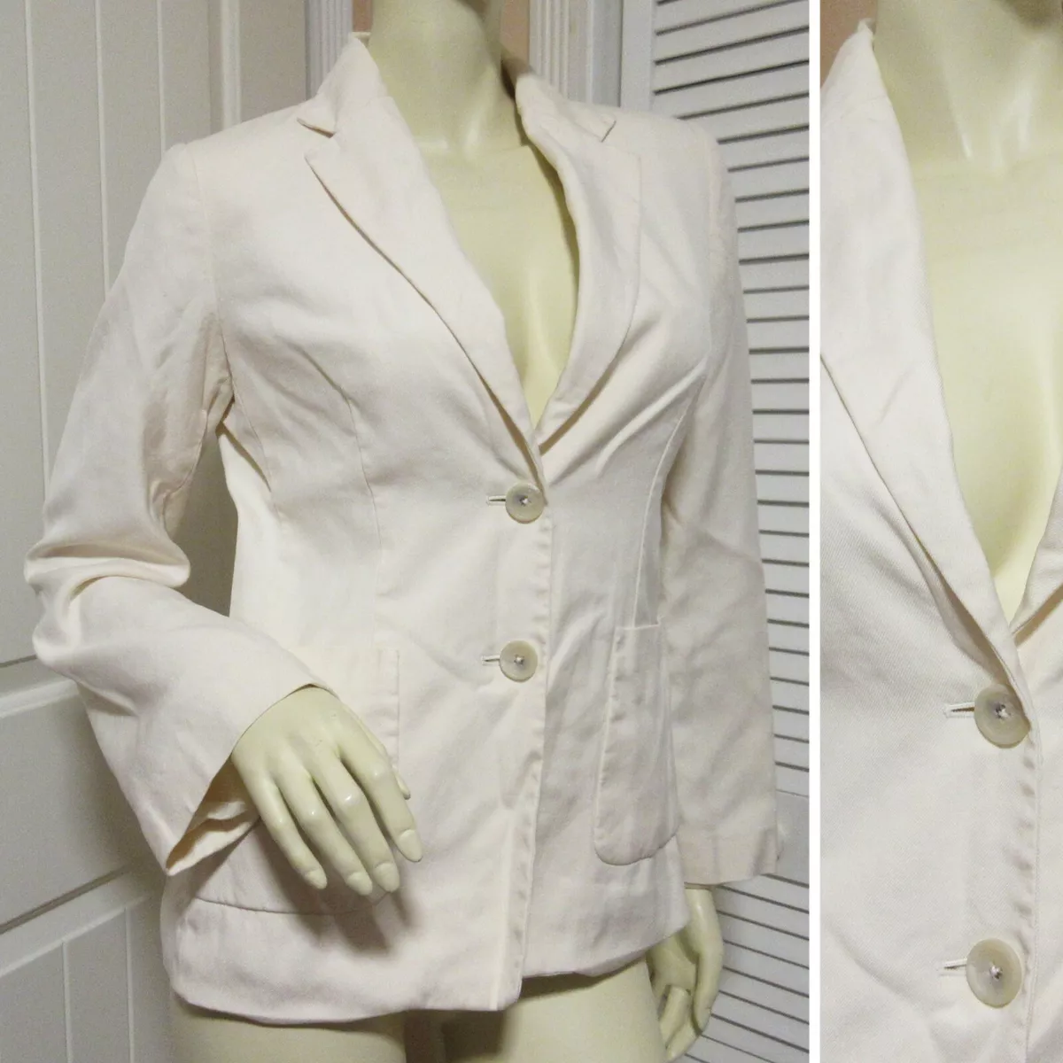 Cream blazer jacket clearance womens