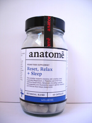 ANATOME Botanical Vegan Sleep Supplement Reset, Relax + Sleep  SEALED 60 Capsule