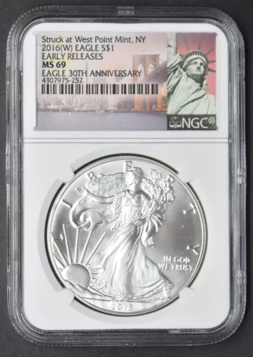 2016-W Silver Eagle NGC MS69 Early Releases Liberty Label - COINGIANTS -