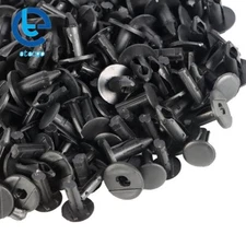 100 Pcs 8mm Plastic Car Hole Nylon Rivets Fasteners Fender Bumper Push Pin Clips