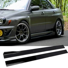 78.7'' Glossy Black CS Style Side Skirt Rocker Panel For Subaru Impreza WRX STi