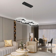 Modern LED Ceiling Light 4 Ring Pendant lamp Kitchen Luxury Corridor Chandelier
