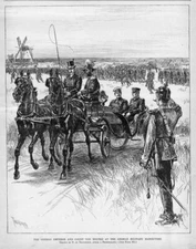 HORSES, EMPEROR AND COUNT MOLTKE, MILITARY MANEUVRES