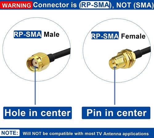 2-pak RP-SMA męski na żeński przedłużacz RP-SMA 5m do kamery bezpieczeństwa IP - Zdjęcie 8 z 11
