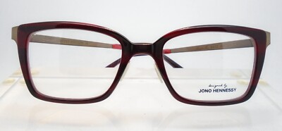 お客様決定済みHennessy Jono Hennessy 8412 C320 49-21 Red Frames Glasses Authentic