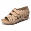 thumbnail 15 - Casual Non-Slip Large Size Lightweight Hollow slope sandals with fish mouth
