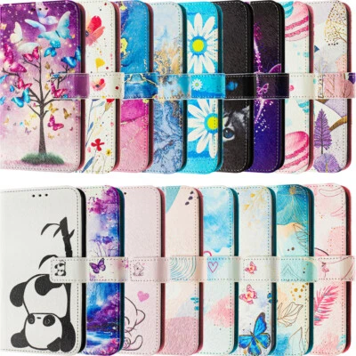 QVBWORLD 18 Pattern Flip Wallet Case Phone Cover for TCL 30SE 40R 201 303 501 40SE 305