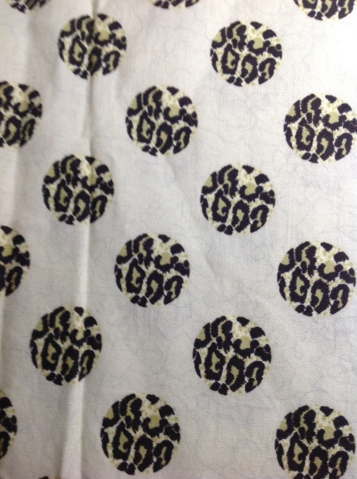 Paris Bebe Leopard Dot On Ivory By Robin Mynatt Print Cotton~Remnant - Image 2 of 2