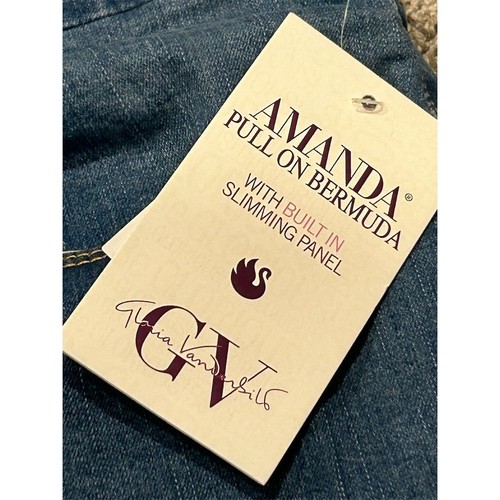 Gloria Vanderbilt Denim Shorts Women's Plus Size 24W Bermuda Jean Pull-On NWT - Picture 5 of 11