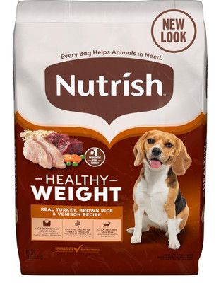 Nutrish Healthy Weight Real Turkey, Brown Rice & Venison Recipe Dry Dog Food, 13