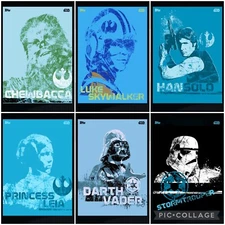 Topps Star Wars Digital Card Trader Blue 6 Card Street Art Insert Set